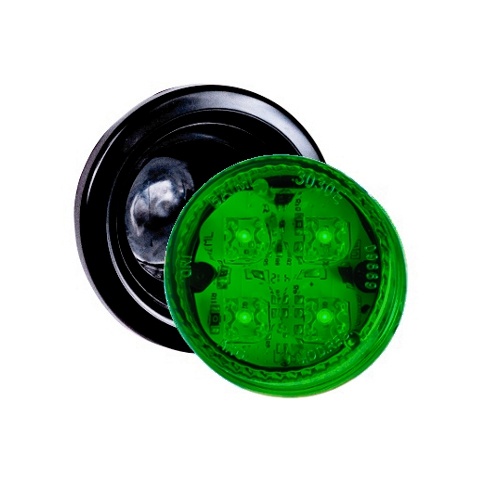 FARO TRASERO LED BAIML 3030 50MM (4 LED) UNIPOLAR BIVOLTAJE VERDE